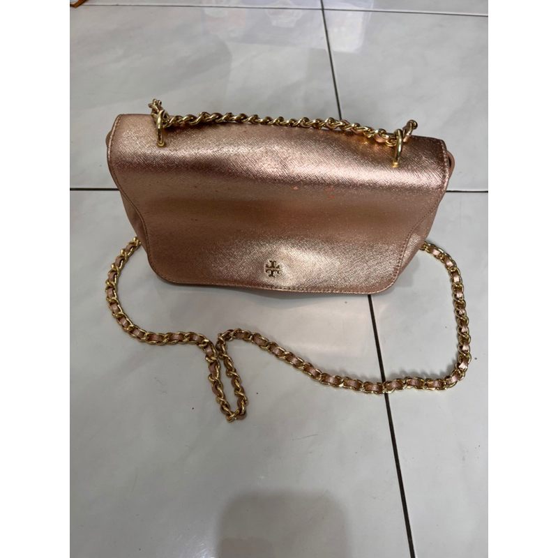Tas Second Tory Burch Warna Rose Gold
