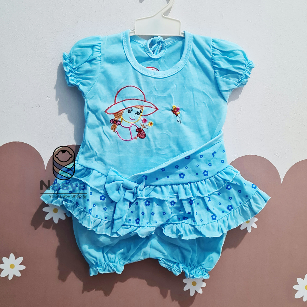 [N-027] TERBARU !! setelan baju bayi perempuan 0-6 bulan motif LUCU (cassey)