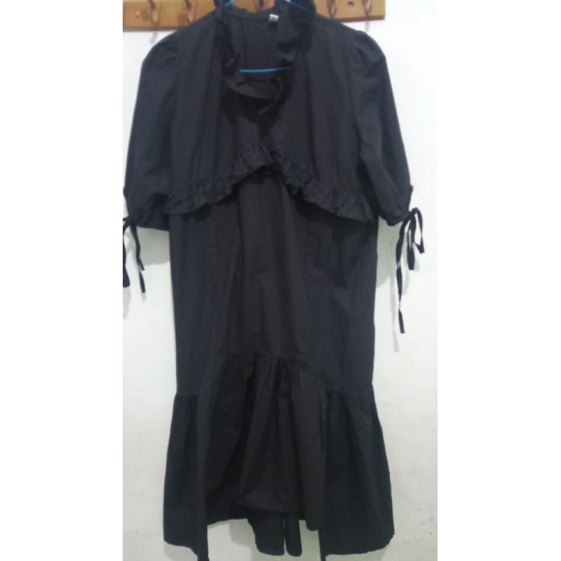 Dress Hitam Poplin