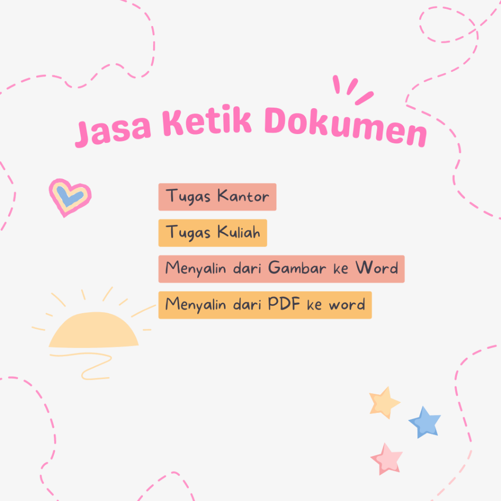 

Jasa ketik dokumen/Jasa Ketik Ulang dari PDF atau gambar