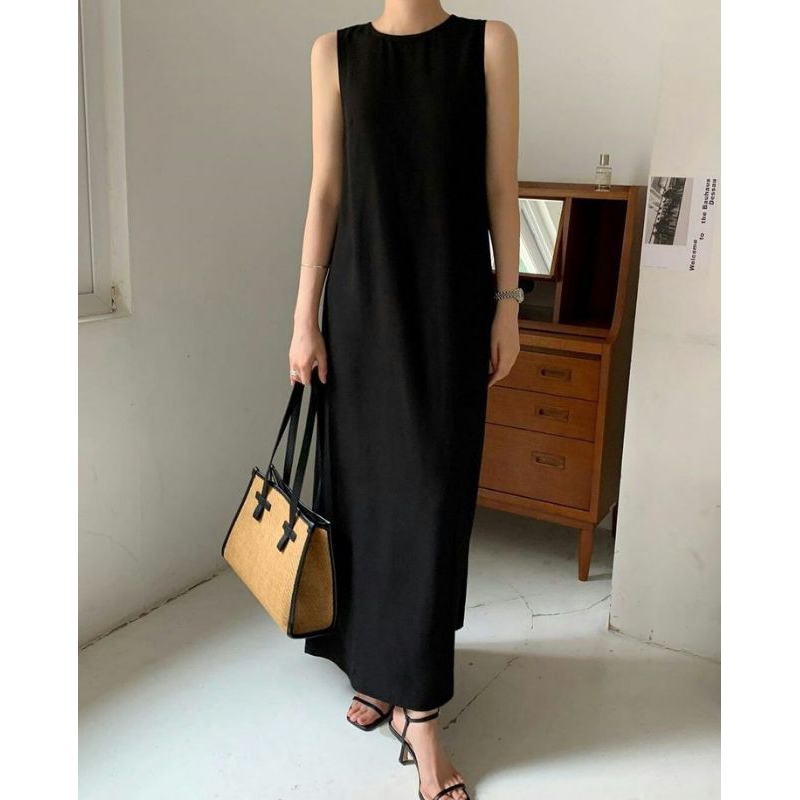 INNER LONGDRESS KATUN TOYOBO | GAMIS TANPA LENGAN KATUN TOYOBO PREMIUM | INNER MAXI / PANJANG KATUN 