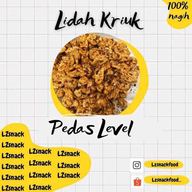 

Lidah Kriuk Lzsnack - Batagor kering - Cuanki Lidah