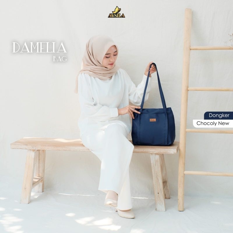 PRE ORDER TOTEBAG DAMELIA BY AYSILA TAS KERJA KULIAH KANTOR BAHAN CHOCOLY ANTI AIR PREMIUM