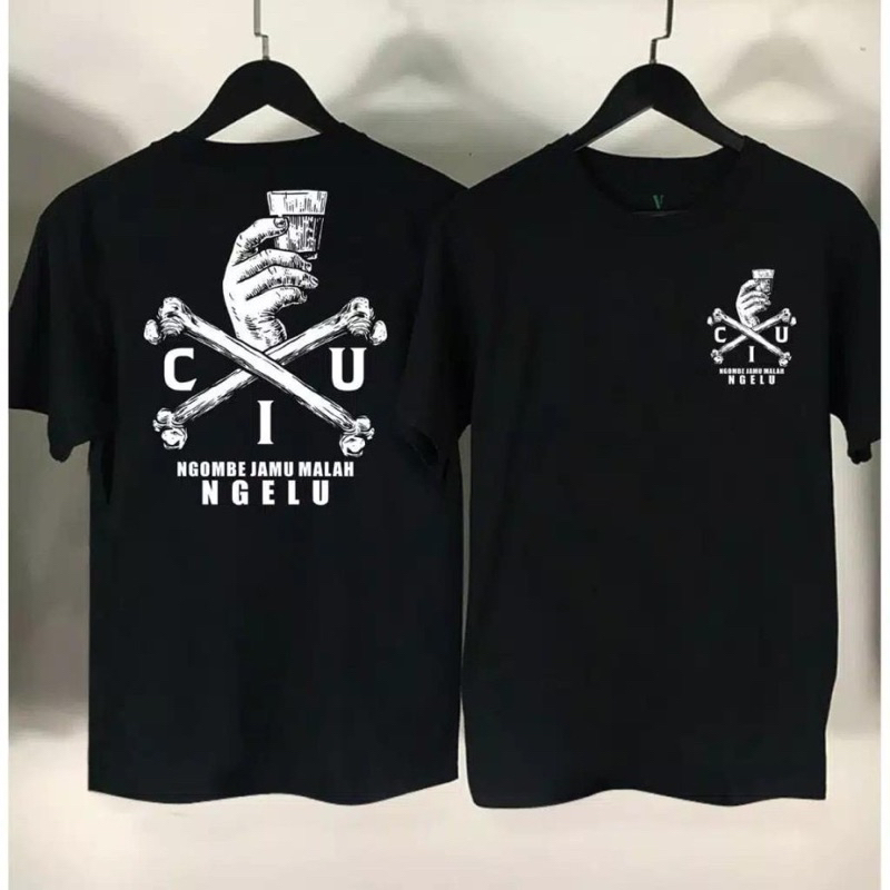 KAOS TSHIRT OVER SIZE DISTRO HITAM MOTIF RANDOM