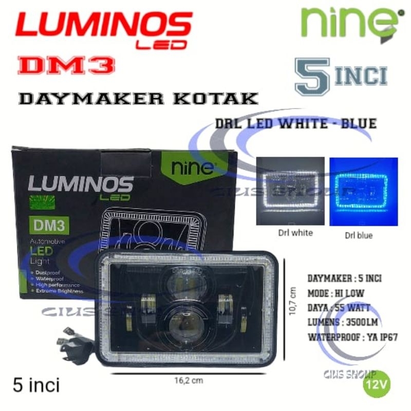 DAYMAKER RX KING DM3 NINE MOTOR 5 INC KOTAK BISA SENJA 2 MODE BIRU DAN PUTIH