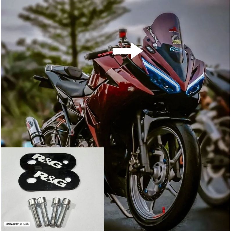 Miror blank Mirror blanking tutup spion depan variasi honda CBR 150 R K45G sepasang kiri kanan free 