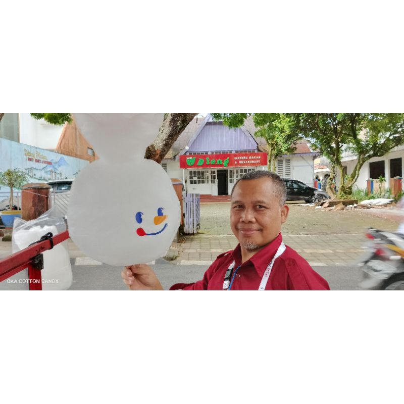 Stiker MIXUE COTTON CANDY KARAKTER gulali Arumanis karakter mixue
