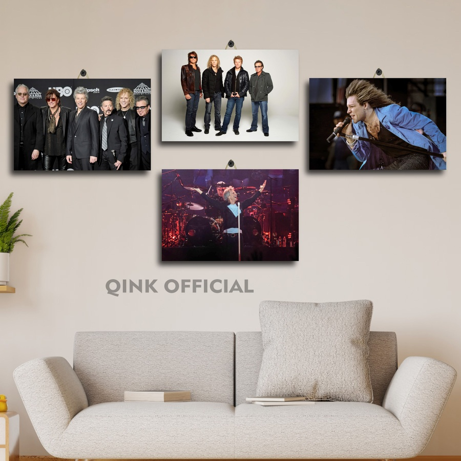 POSTER RUANG BAND BON JOVI 20X30 | HIASAN KAMAR GITARIS BAND BON JOVI | HIASAN DINDING DEKORASI DIND
