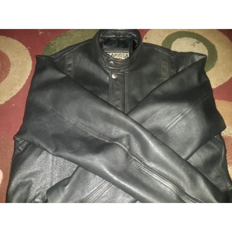 jaket kulit bekas asli