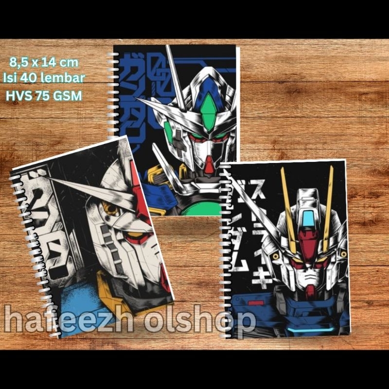 

Buku Catatan Notebook Notes Notepad Spiral Gundam