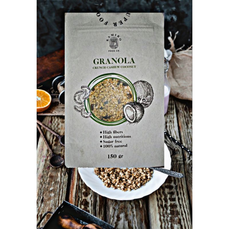 

GRANOLA CRUNCH CASHEW COCONUT 150 gr