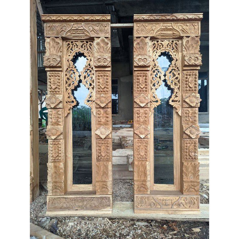 FREE ONGKIR furniture jepara Jendela Ukiran gebyok jati jepara jendela gebyok minimalis 50 x 150 tan