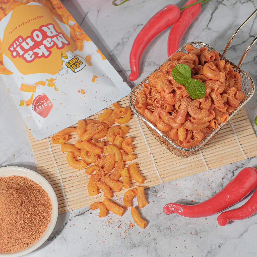 Geli Chips - Paket Duet Pedas Makaroni Spicy vs Makaroni Double Spicy