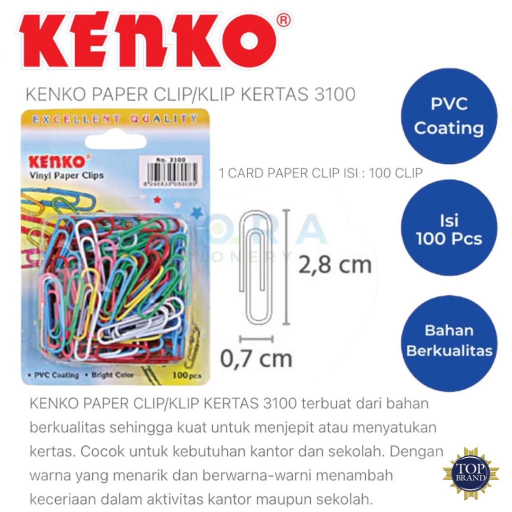 

Kenko Vynil Paper Clip Color 3100