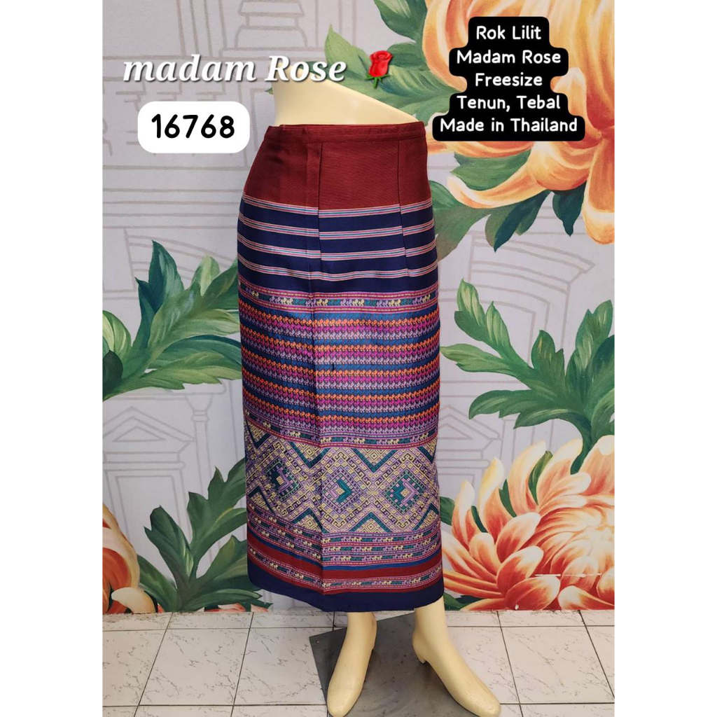 Rok Madam Rose | Rok Tenun Madam Rose | Rok Lilit Madam Rose | Rok Bangkok Tebal dan Rapi | Rok Tenu