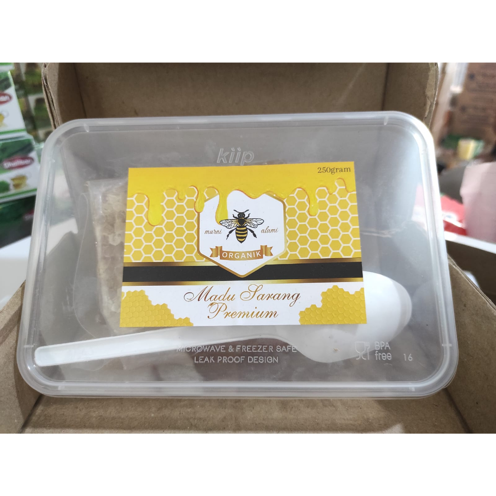 

Honey Comb Madu Sarang Melifera Beepollen Royal Jelly & Propolis 250 gram