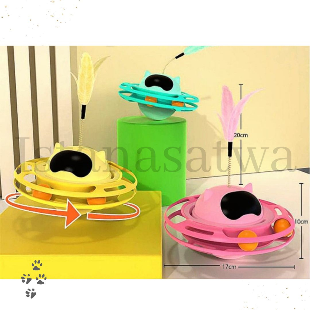Cat Toys Circular Bola Putar TY65 - Mainan Bola Kucing