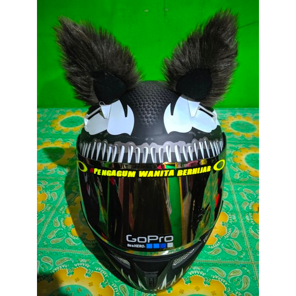 ❤️READY Kuping Kucing Helm / Aksesoris Helm Kuping Kucing Bulu