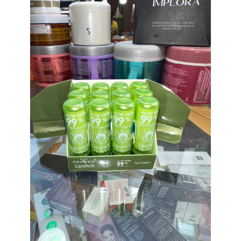 LIP BALM ALOE VERA 99% / LIPBALM PELEMBAB BIBIR / LIPSTIK SOOTHING GEL