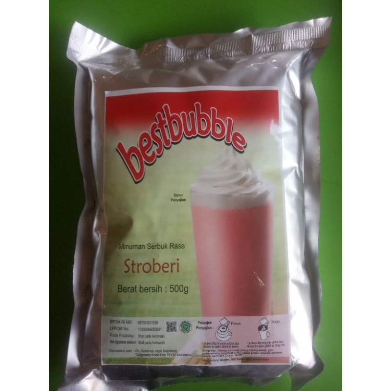 

Best bubble Minuman Serbuk Rasa Stroberi 500g