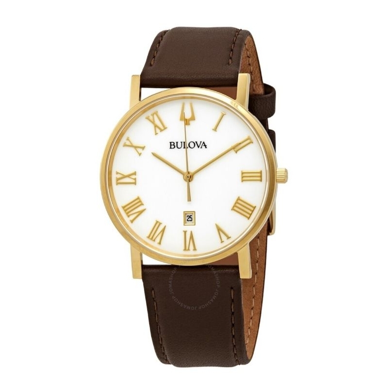 Bulova 97B183 - Jam Tangan Pria - Brown Gold - Original - Garansi Resmi