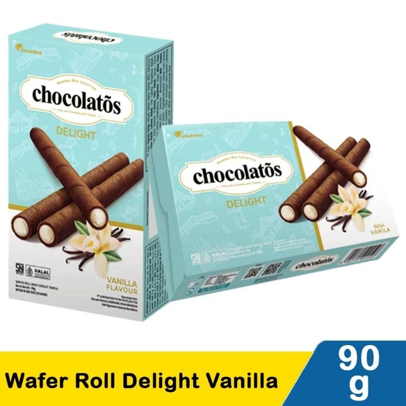 

Chocolatos Wafer Roll Delight Vanilla 90G