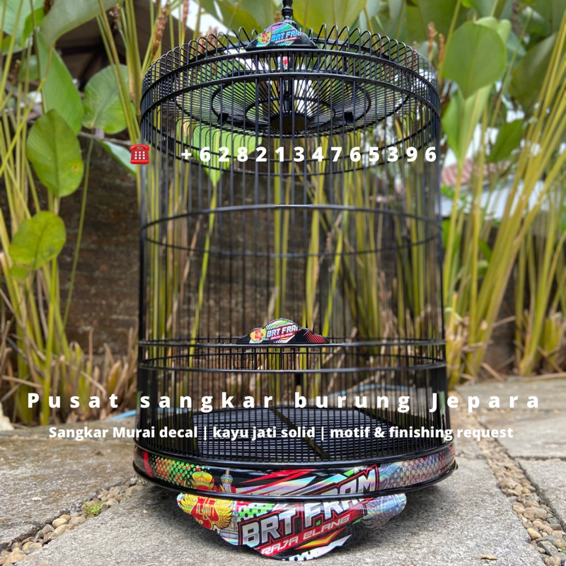 Sangkar Bulat murai jati asli custom hologram LIMITED EDITION mewah elegant sangkar cungkok jati san