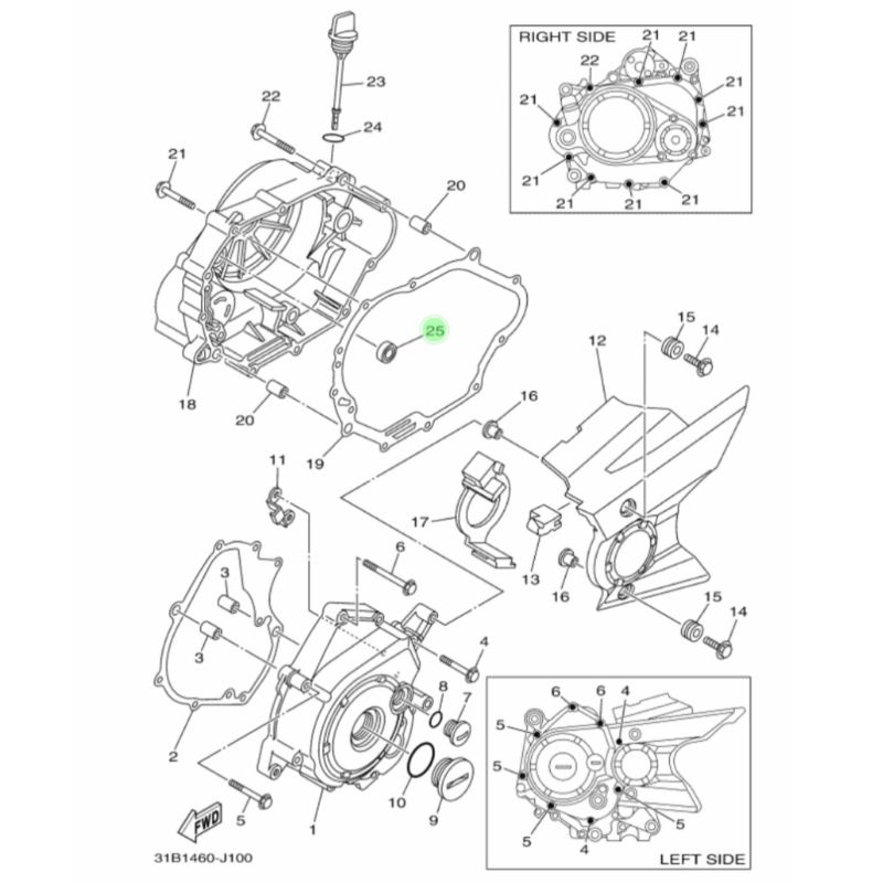 Oil Seal, Seal Bak Kopling Jupiter Z (Robot) 93101-10843 Yamaha Original YGP
