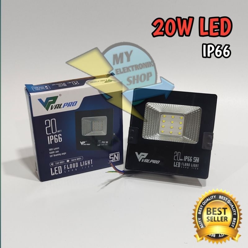 Lampu sorot AC LED 20W IP66 VALPRO Lampu Tembak AC 20Watt Lampu sorot outdoor 20 W Lampu LED 20 Watt