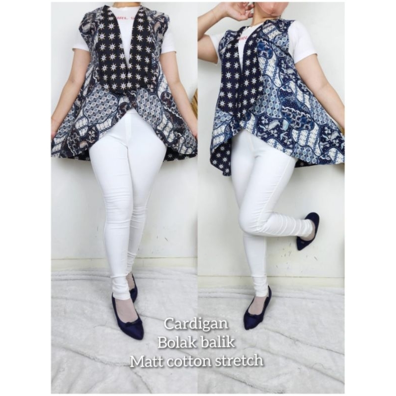 CARDIGAN BATIK/ROMPI BATIK WANITA/ROMPI BATIK STRECH/ROMPI BATIK BOLAK BALIK/ROMPI BOLAK BALIK/CARDI