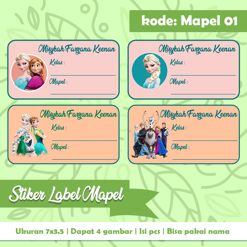 

Stiker Mata Pelajaran / Stiker Buku / Stiker Mapel isi 40 pcs