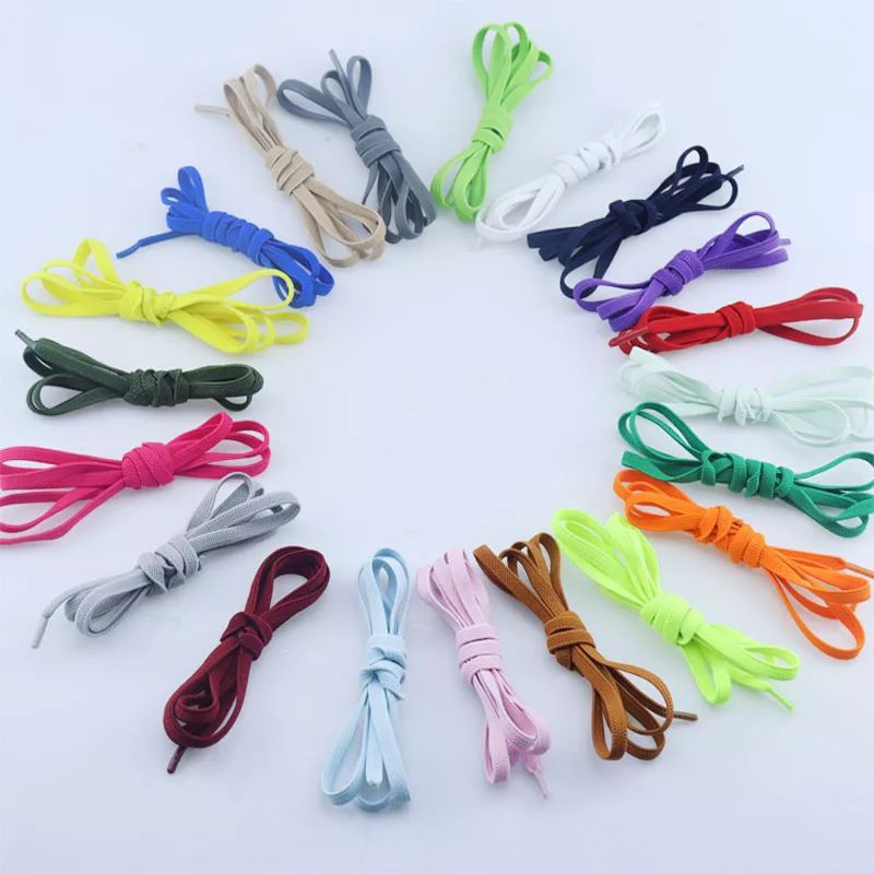 sepasang tali sepatu pipih gepeng elastis tali sepatu sneaker