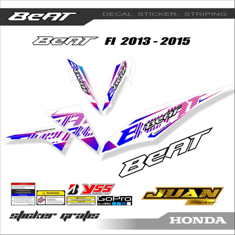 STRIPING MOTOR HONDA BEAT FI SIMPEL TERBARU 2013 2014 2015 STIKER VARIASI KEREN