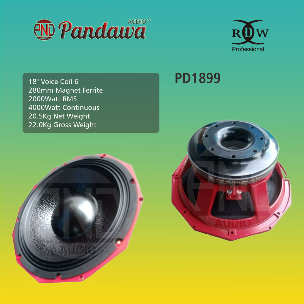 Speaker RDW PD1899 / 18 Inch Speaker by RDW