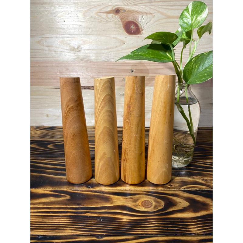 Kaki Meja / Kaki Sofa Kayu Gaya Retro (Stool Kayu) 20 cm