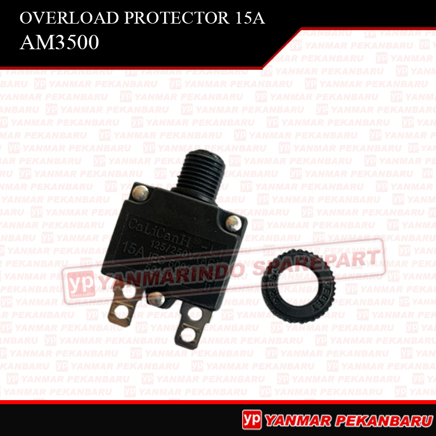 Circuit Breaker AC Reset 15A Overload Protector Mesin Genset