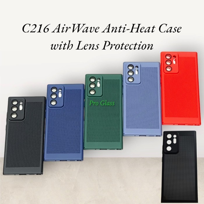 C216 Samsung S21 / S21 PLUS / S21 FE / S21 ULTRA / S22 / S22 PLUS / S22 ULTRA  Air Wave Anti Heat Ca