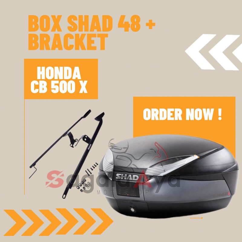 Promo Paket Box SHAD 48 SH 48 dan Bracket SHAD HONDA CB 500X
