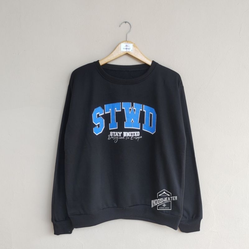 SWEATER STWD CREWNECK OBLONG PRIA WANITA SWEATSHIRT Bahan Fleece Premium