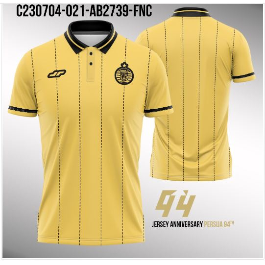 Jersey Baju bola Terbaru  Anniversary Persija 94th Gold Fullprinting  XS - 6XL