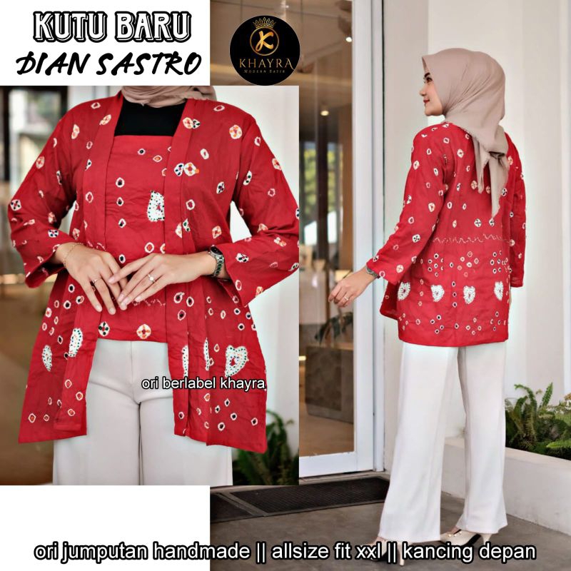 Kebaya kutu baru batik jumputan Dian Sastro