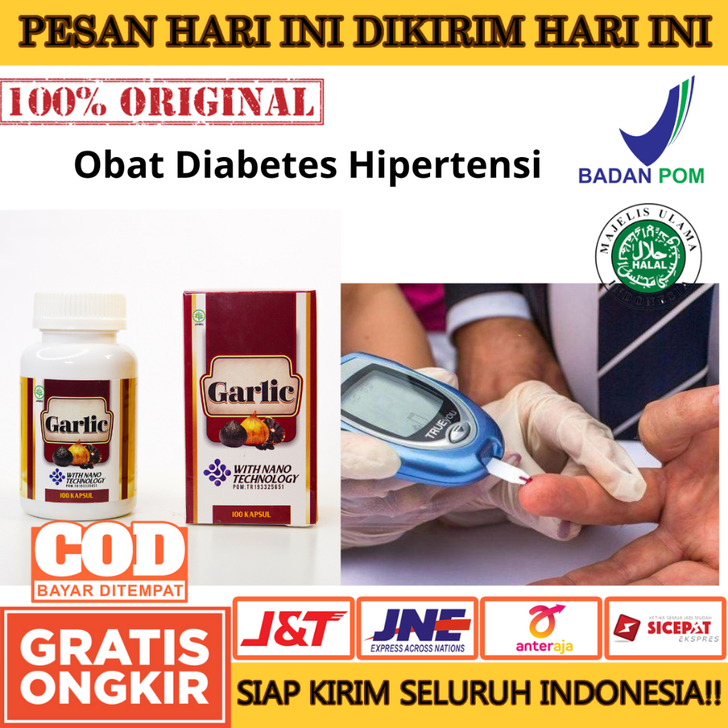 Obat Diabetes Hipertensi, Kolesterol, Kanker - Black Garlic Kapsul Bawang Putih Hitam Tunggal 100% O
