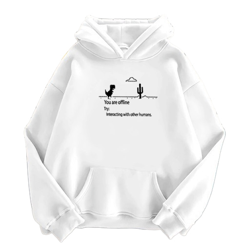 Sweater Hoodie Wanita Pria Offline Notice  X/XL XXL Bahan Fleece Tebal Premium Sweater Oversize Polo