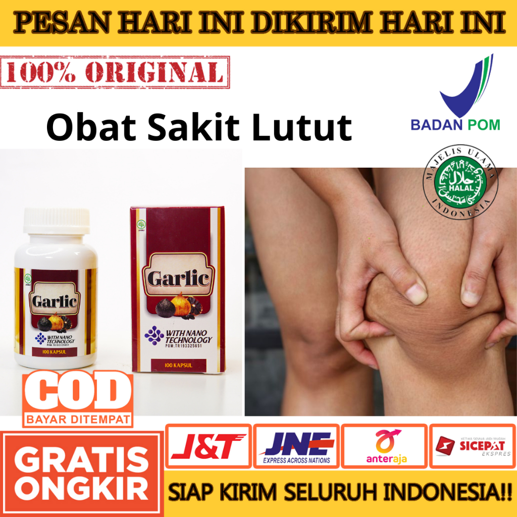 Obat Sakit Lutut, Nyeri Sendi, Patah Tulang, Keputihan - Black Garlic Kapsul Bawang Putih Hitam Tung