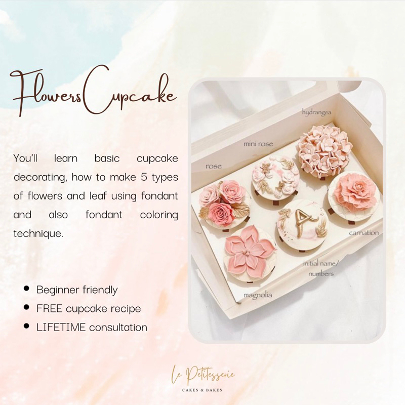 

Flower Cupcake Fondant Course
