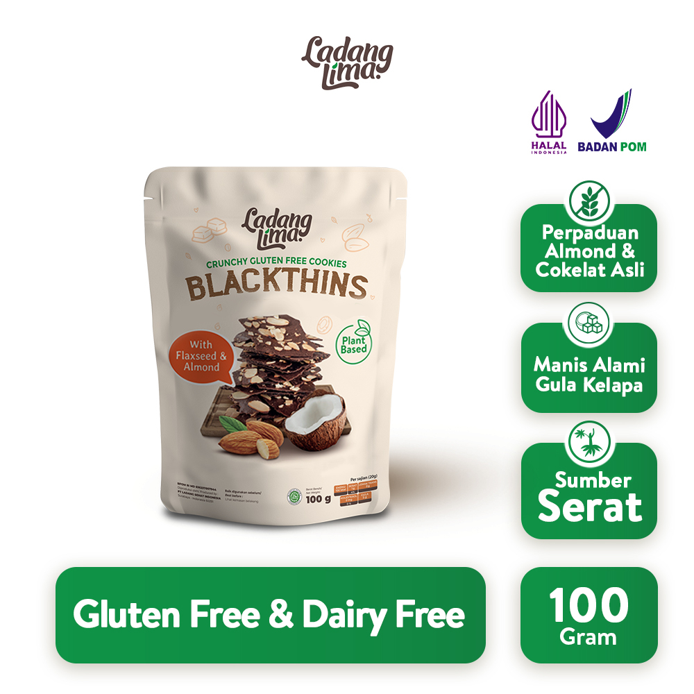 

Ladang Lima - Blackthins Cookies 100g | Healthy Cookies With Protein