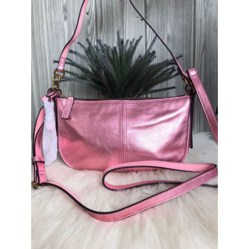 fossil Jolie Baguette Blush Pink metallic