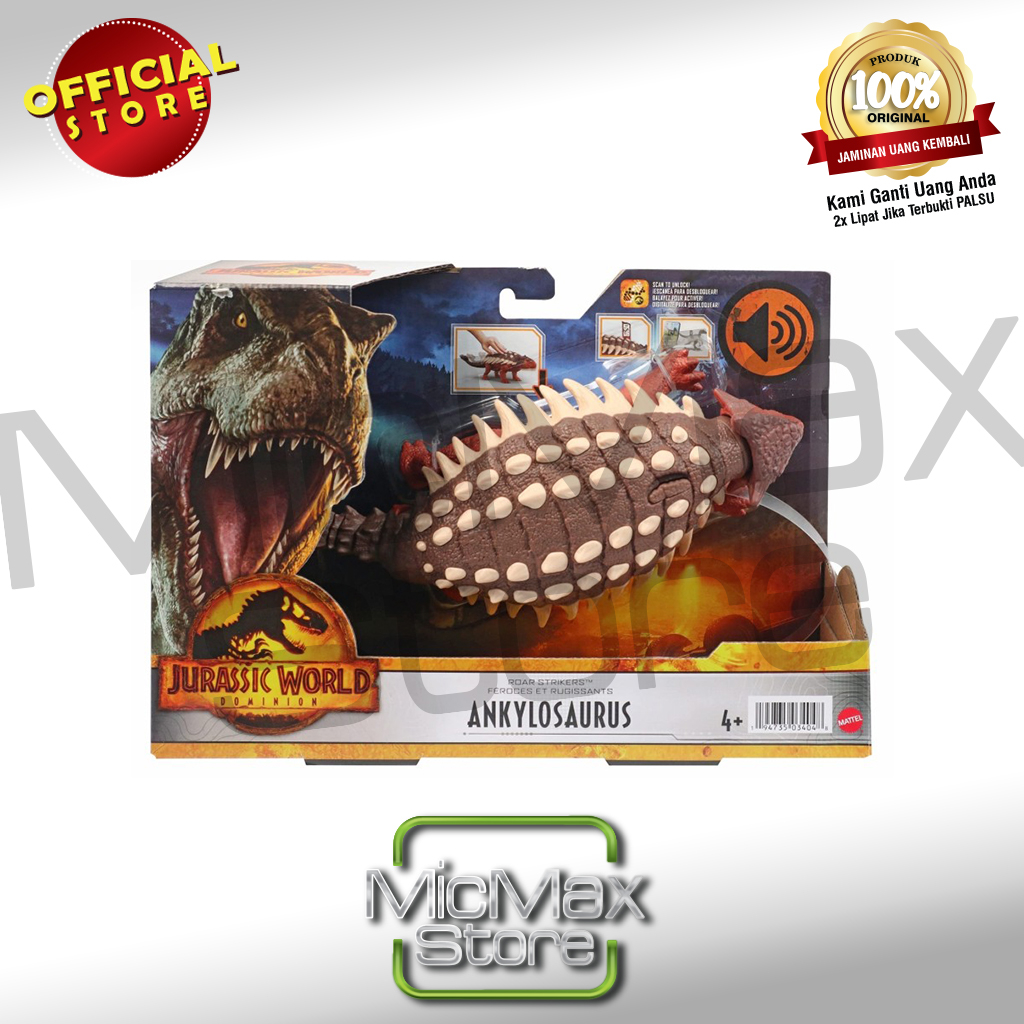 Jurassic World Dominion Roar Strikers Ankylosaurus HDX17
