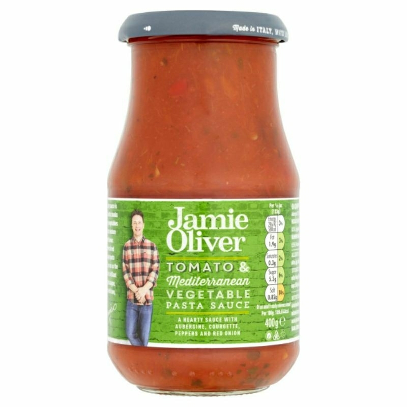 

JAMIE OLIVER Tomato & Mediterranean Vegetable Pasta Sauce 400g