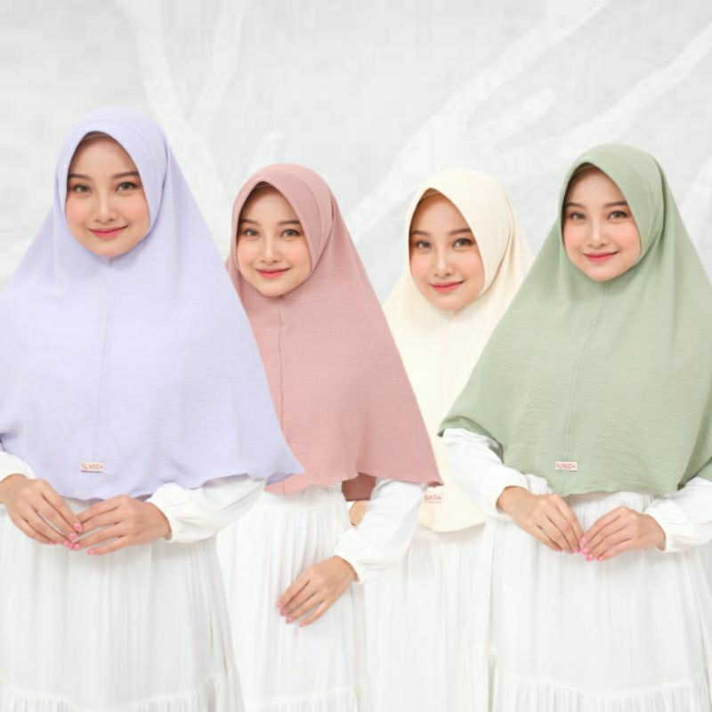 NF- Bergo Ped Antem Jilbab Instan Hijab Crinkle Airflow Premium size M